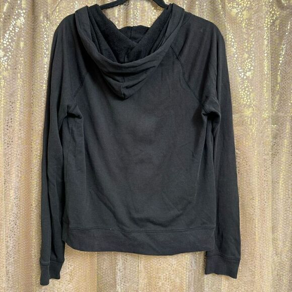 PINK Victorias Secret Black Love Pink Eighty Six Pullover Hoodie Medium - Picture 2 of 4